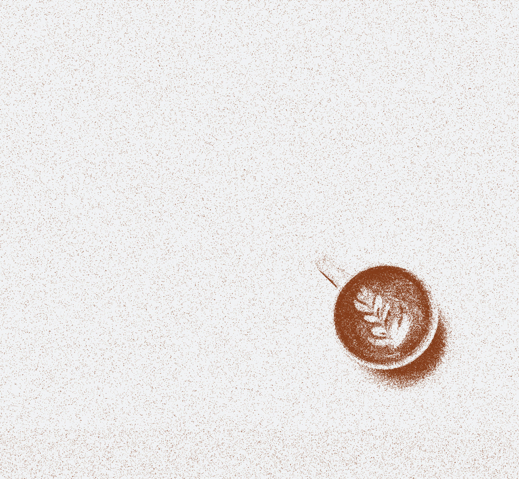 A stylized image of a cappucino